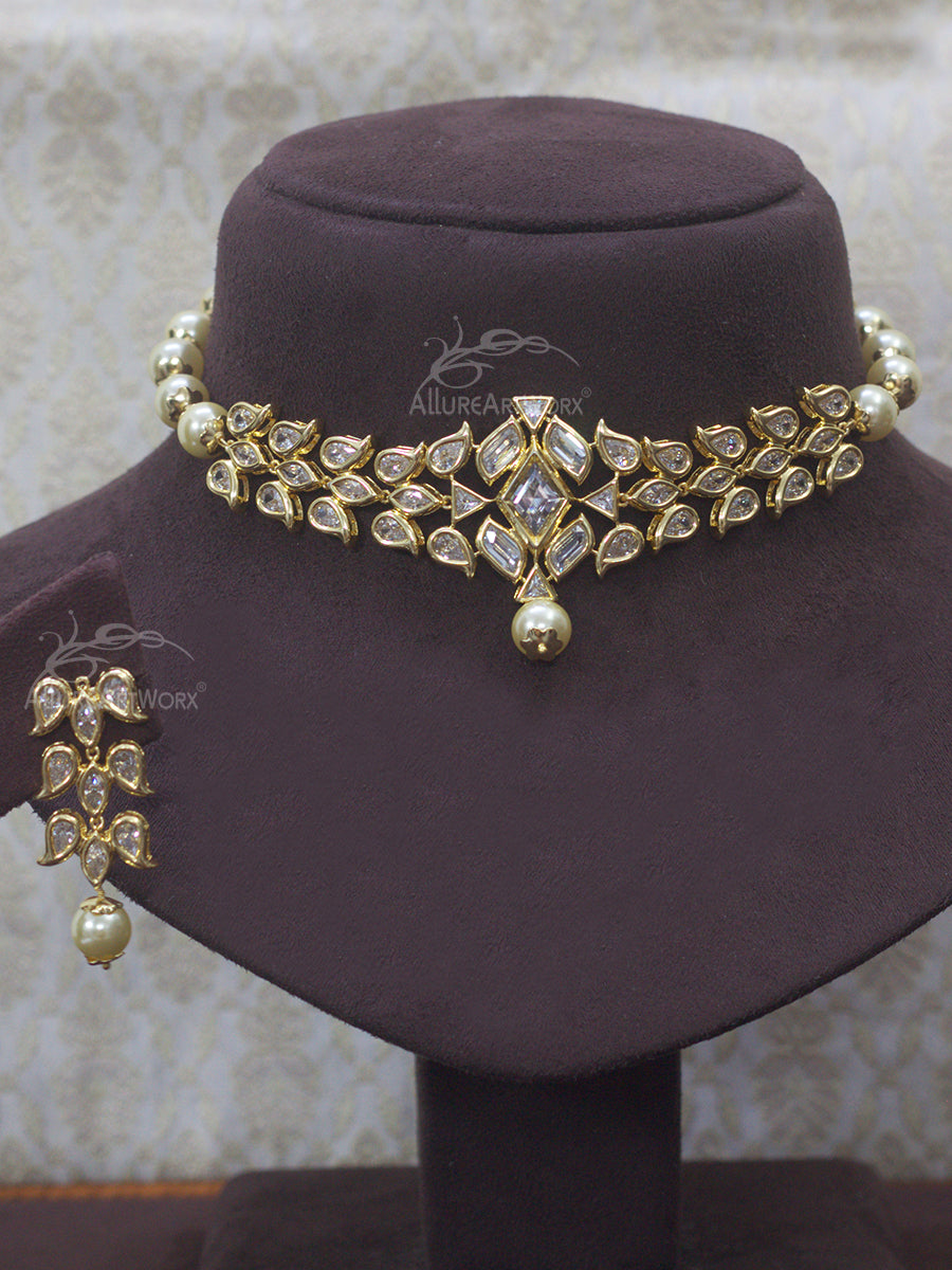 Pearl Uncut Choker(offwhite)